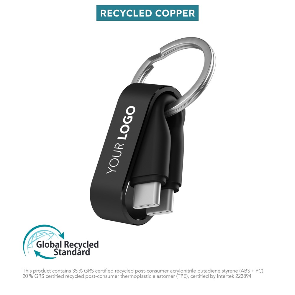 Zweins® C - Das USB-C Backup-Kabel - Weiß - schwarz