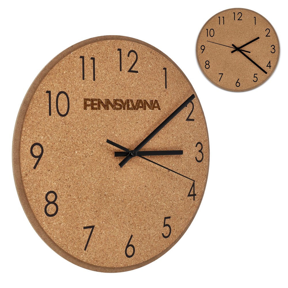 Wanduhr aus Kork