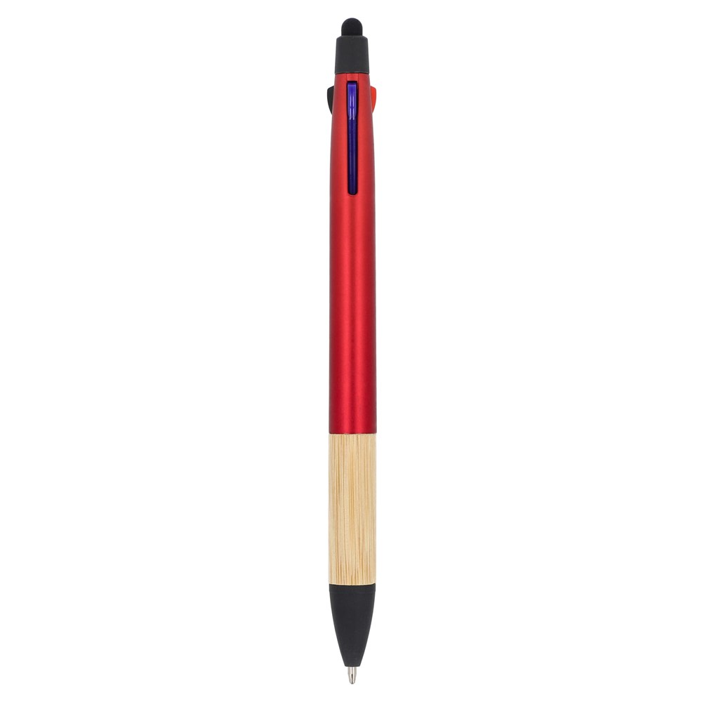 3-Farben-Stift mit Bambusgriff