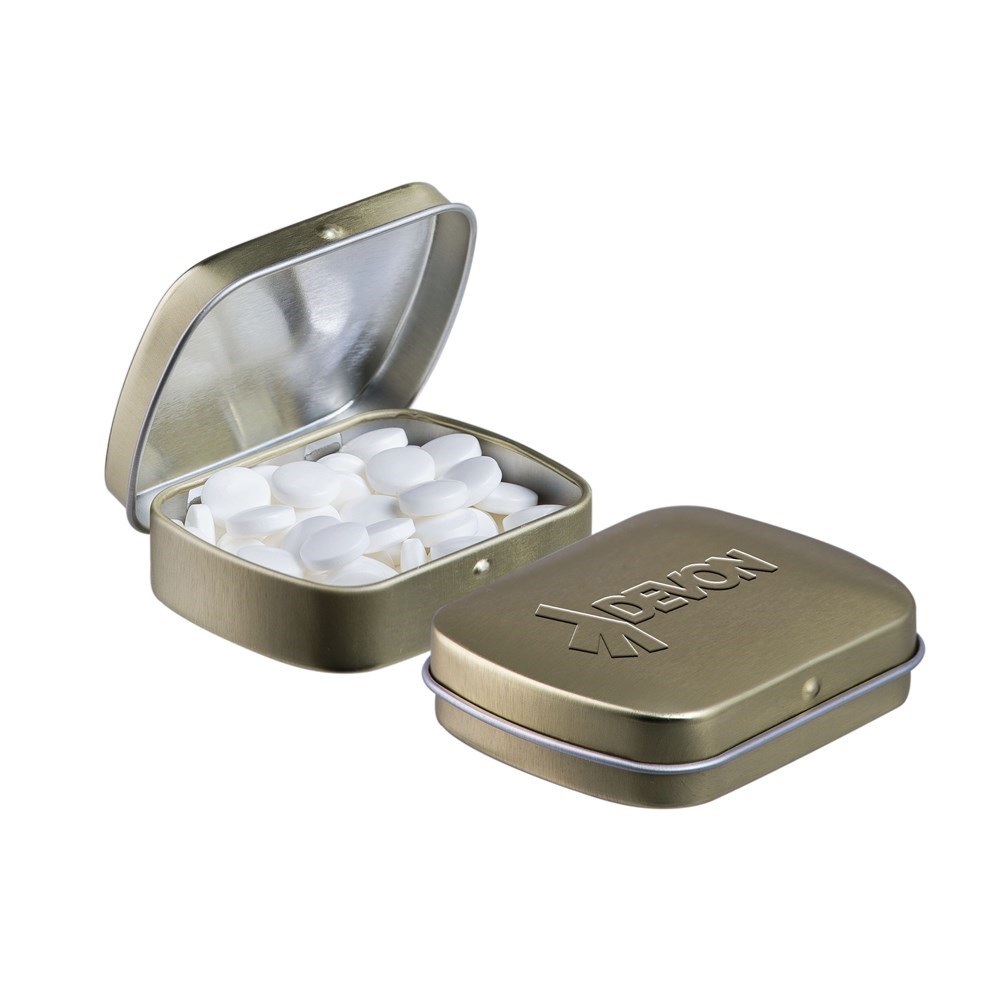 Geprägte Mini Klappdeckeldose - gold