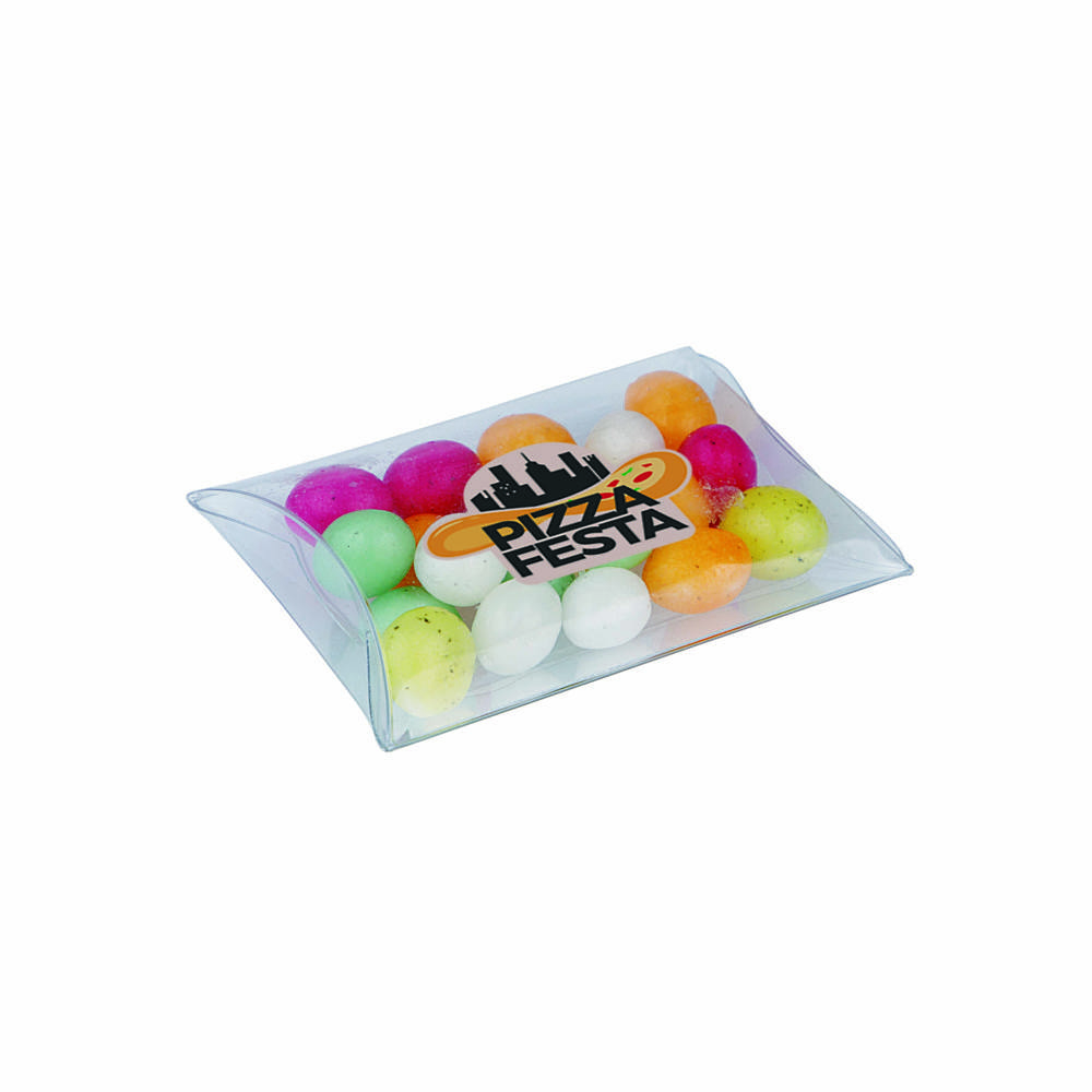 Transparente Klickhülse mit Farbige Zuckereier