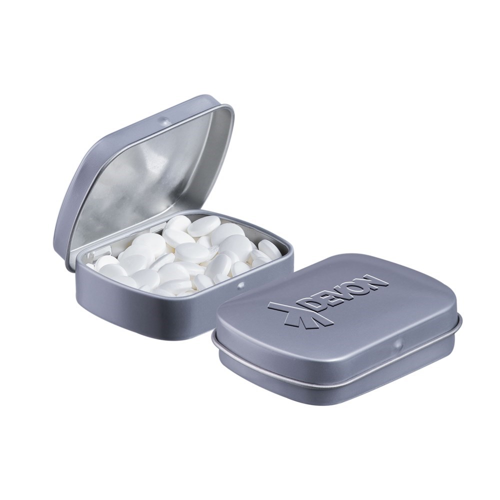 Geprägte Mini Klappdeckeldose - grau