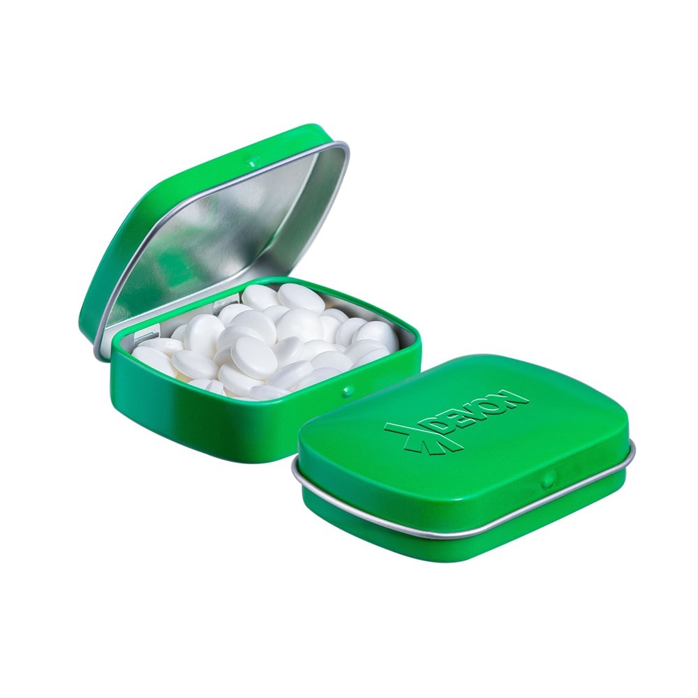 Geprägte Mini Klappdeckeldose - grün