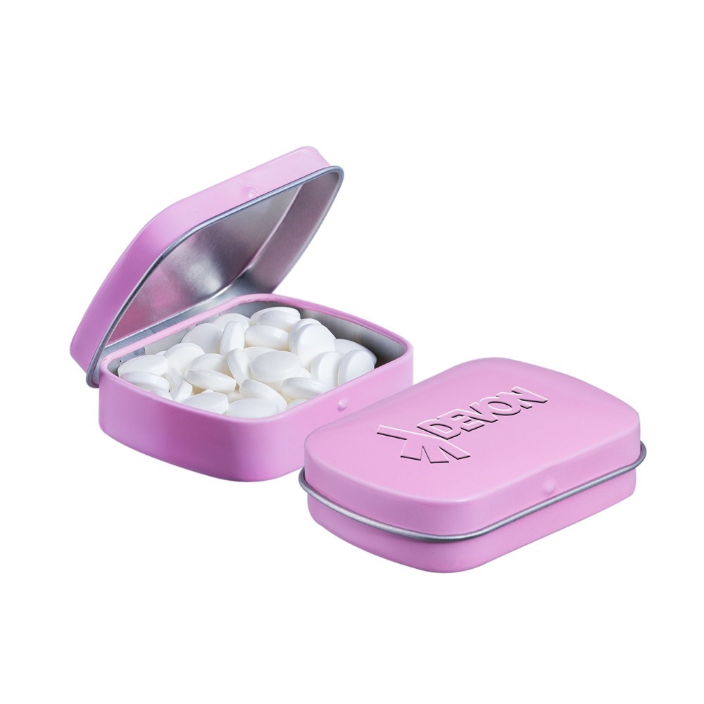 Geprägte Mini Klappdeckeldose - rosa