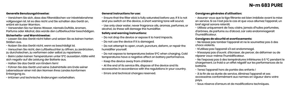 Nestler-matho PURE Luftbefeuchter weiß