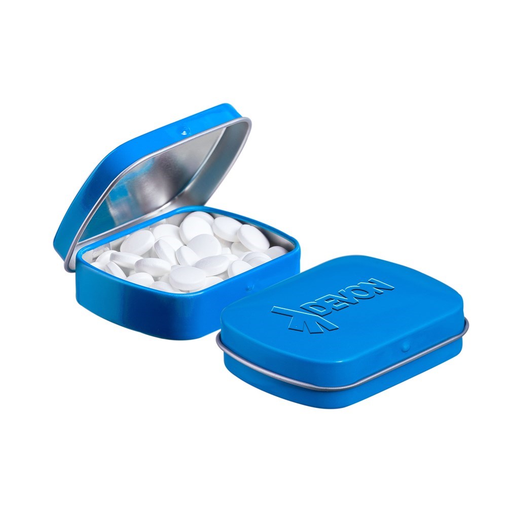 Geprägte Mini Klappdeckeldose - Kobalt