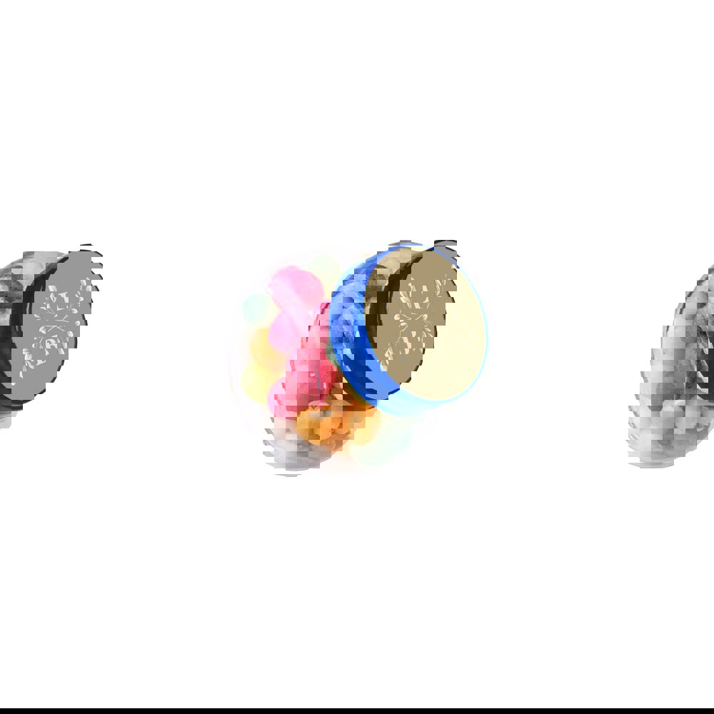 Mikro Glas 50 ml gefüllt mit Süßigkeiten - Transparant/blau