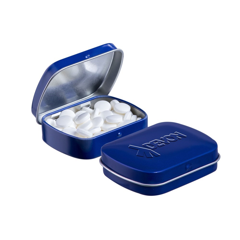 Geprägte Mini Klappdeckeldose - blau