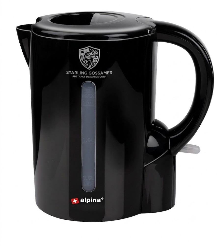 ALPINA Water Kettle 1.7L 2200W- Weiß - schwarz