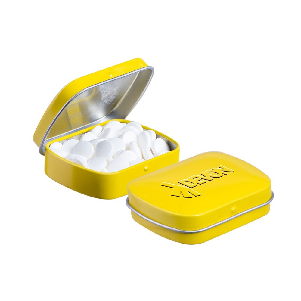 Geprägte Mini Klappdeckeldose - gelb