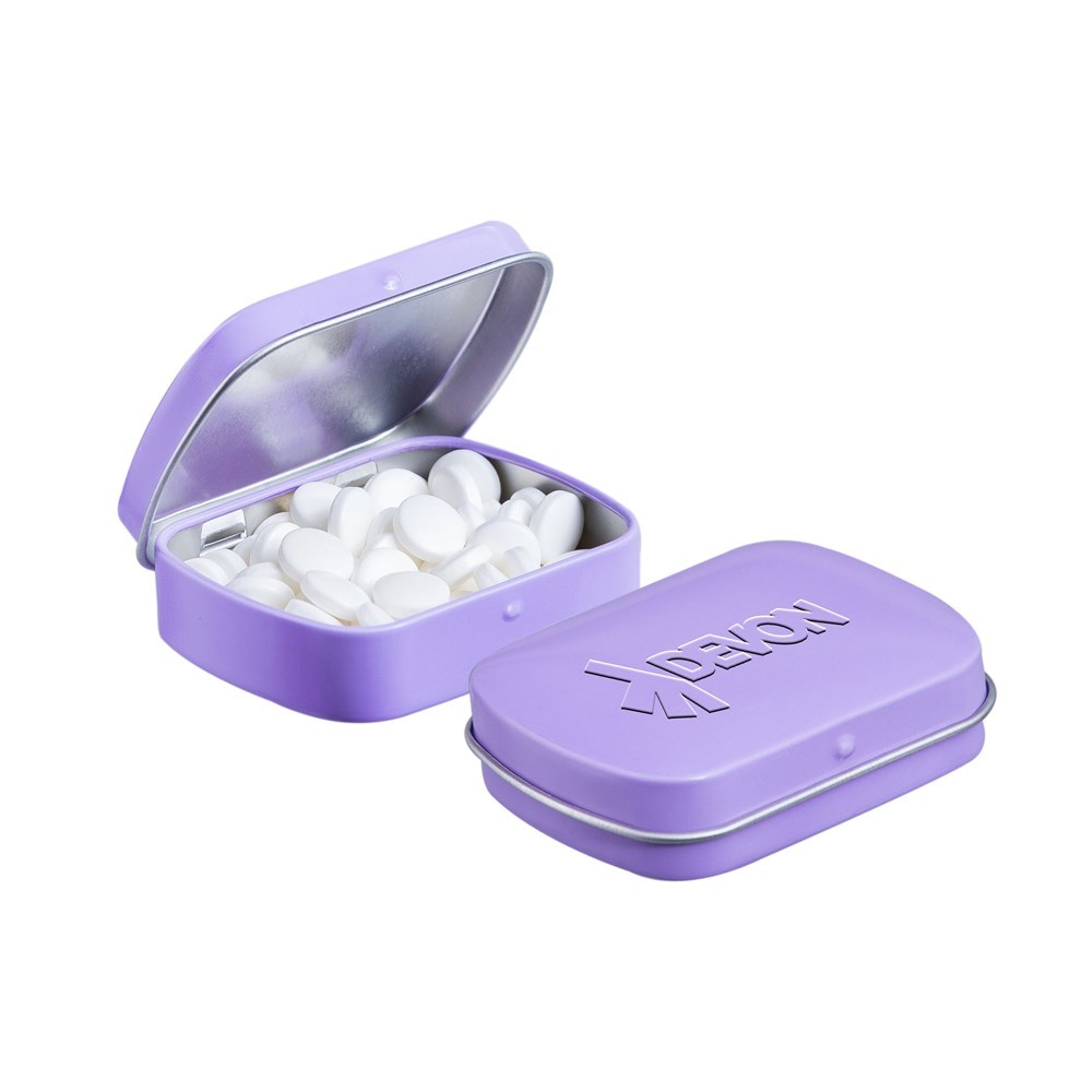 Geprägte Mini Klappdeckeldose - lila