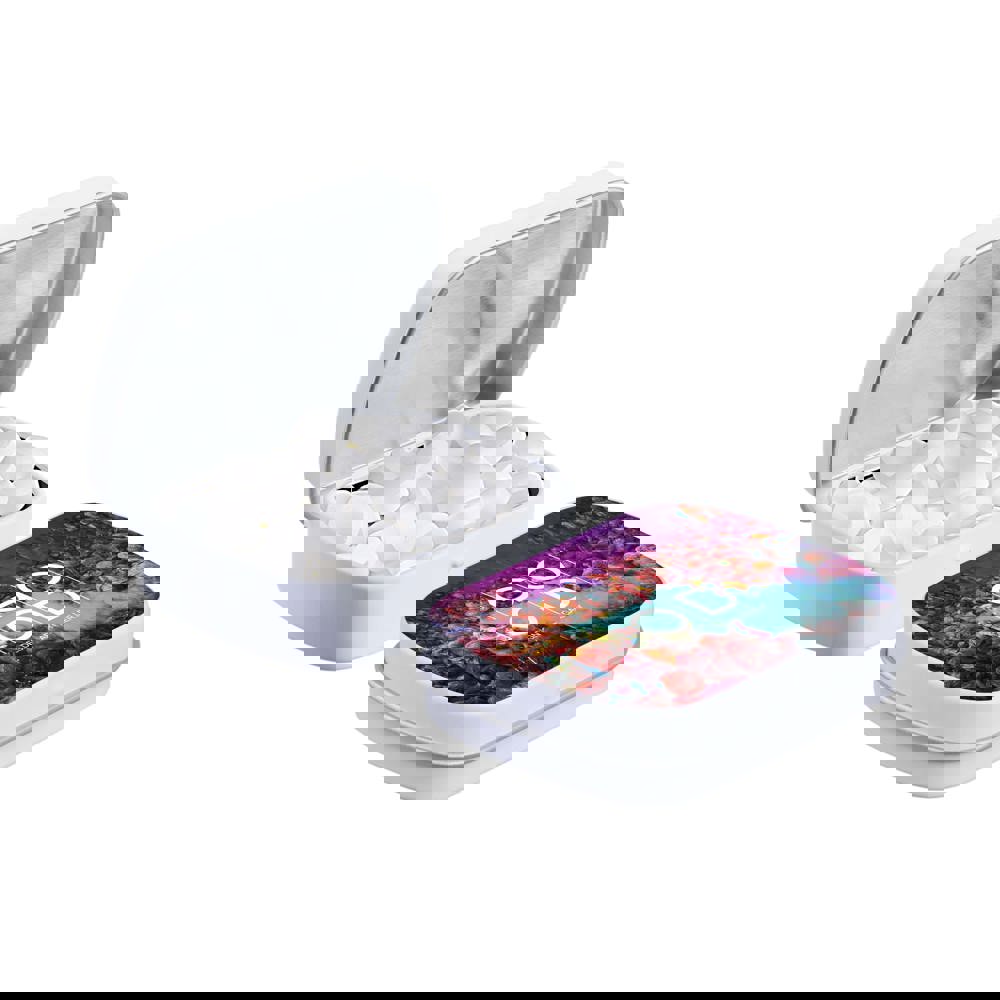 Mini Klappdeckeldose mit Pfefferminz