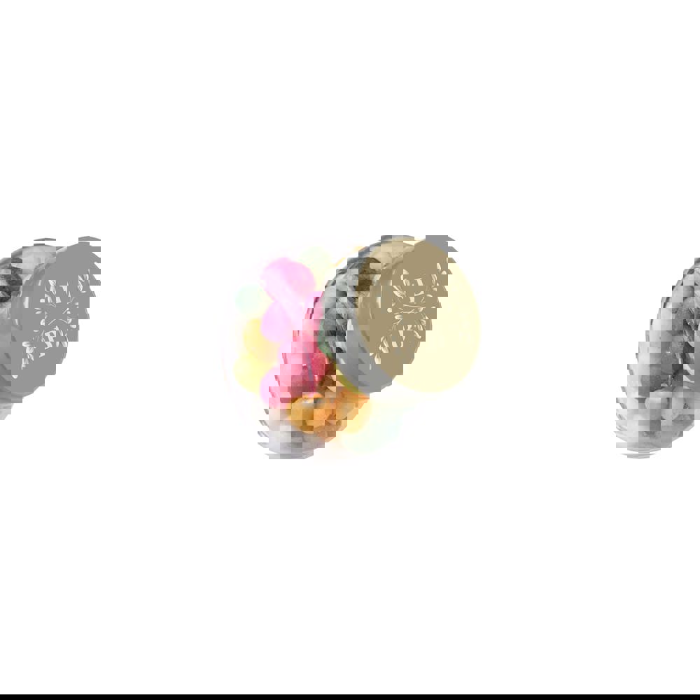 Mikro Glas 50 ml gefüllt mit Süßigkeiten - Transparant/silber