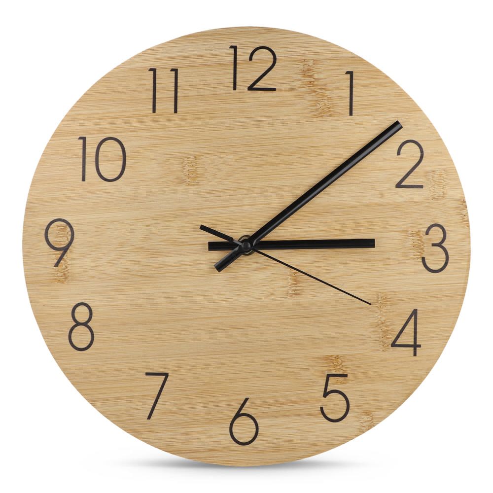 Wanduhr Bambus