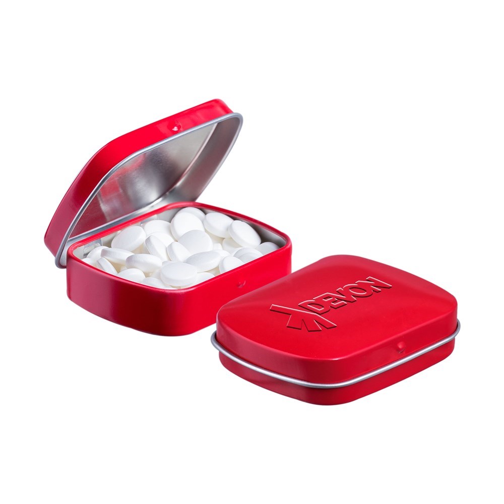 Geprägte Mini Klappdeckeldose - rot